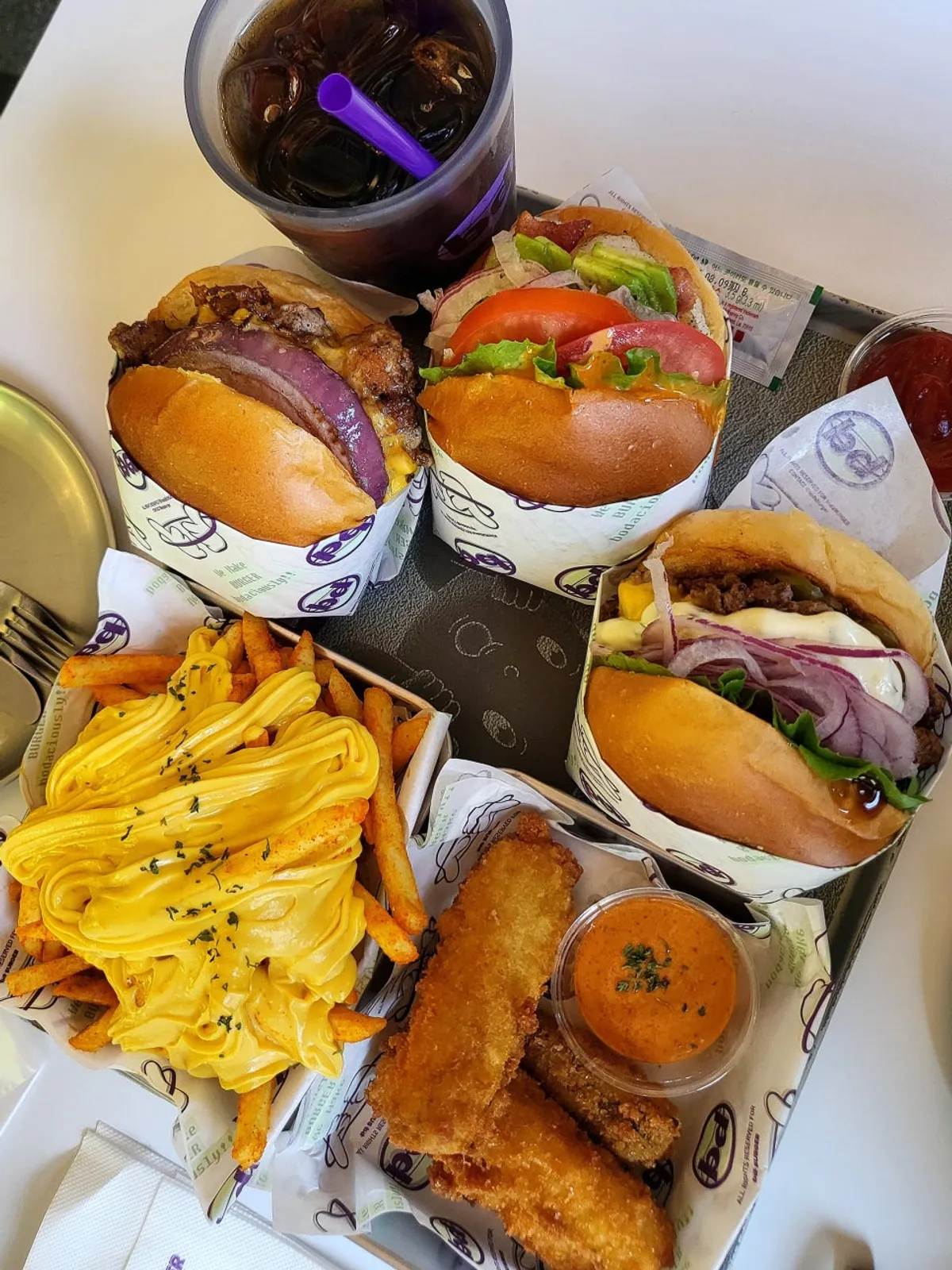 Handmade burgers and side dishes at bd Burger Seongsu