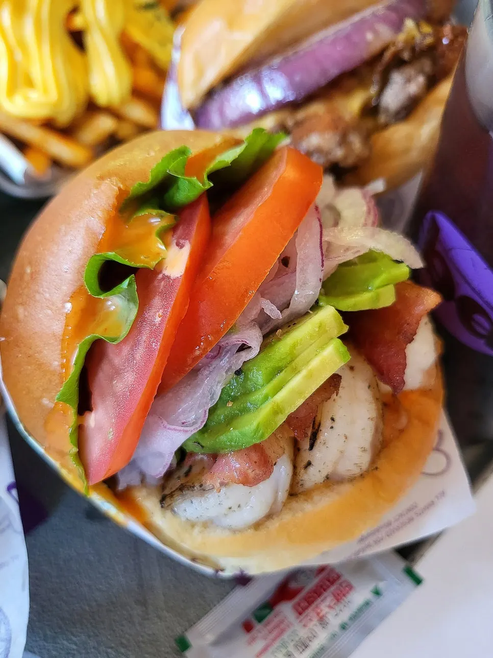 Grilled Shrimp Avocado burger
