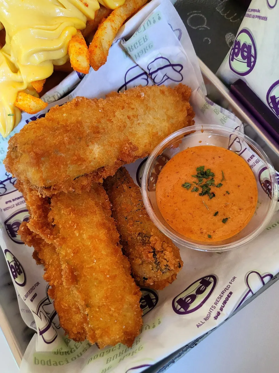 Golden fried eggplant
