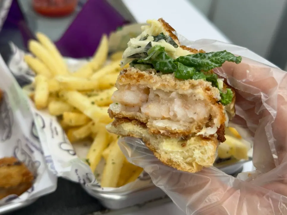 Wasabi Shrimp Burger ingredients