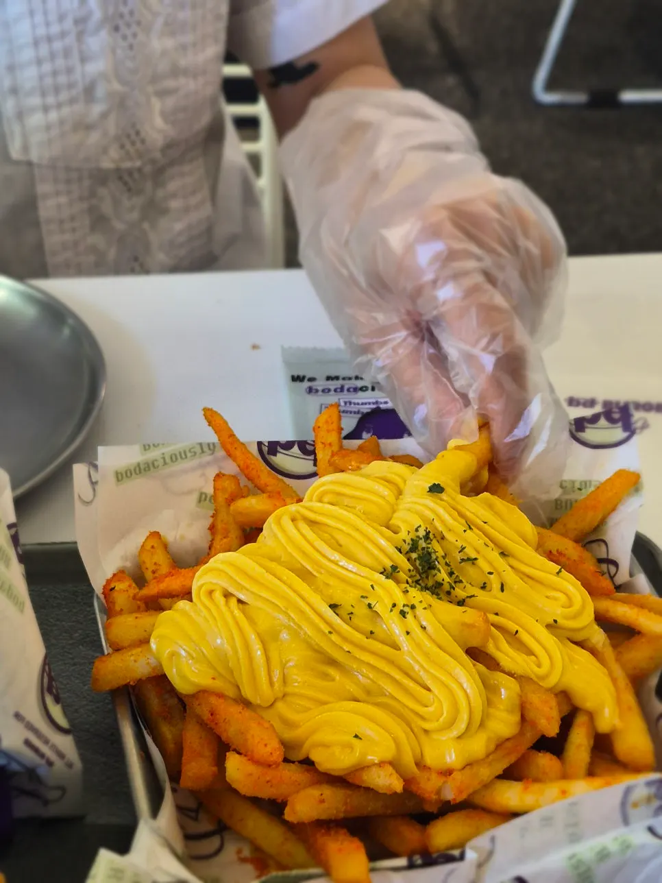 Unusual fried mushroom and eggplant