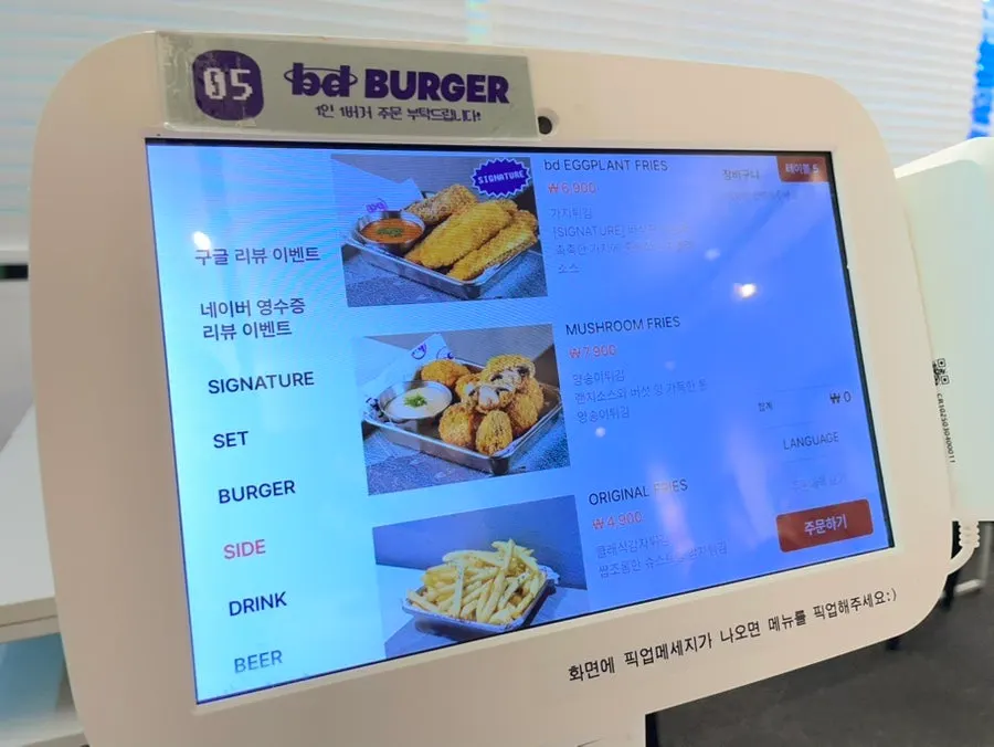 Burger menu and set composition guide