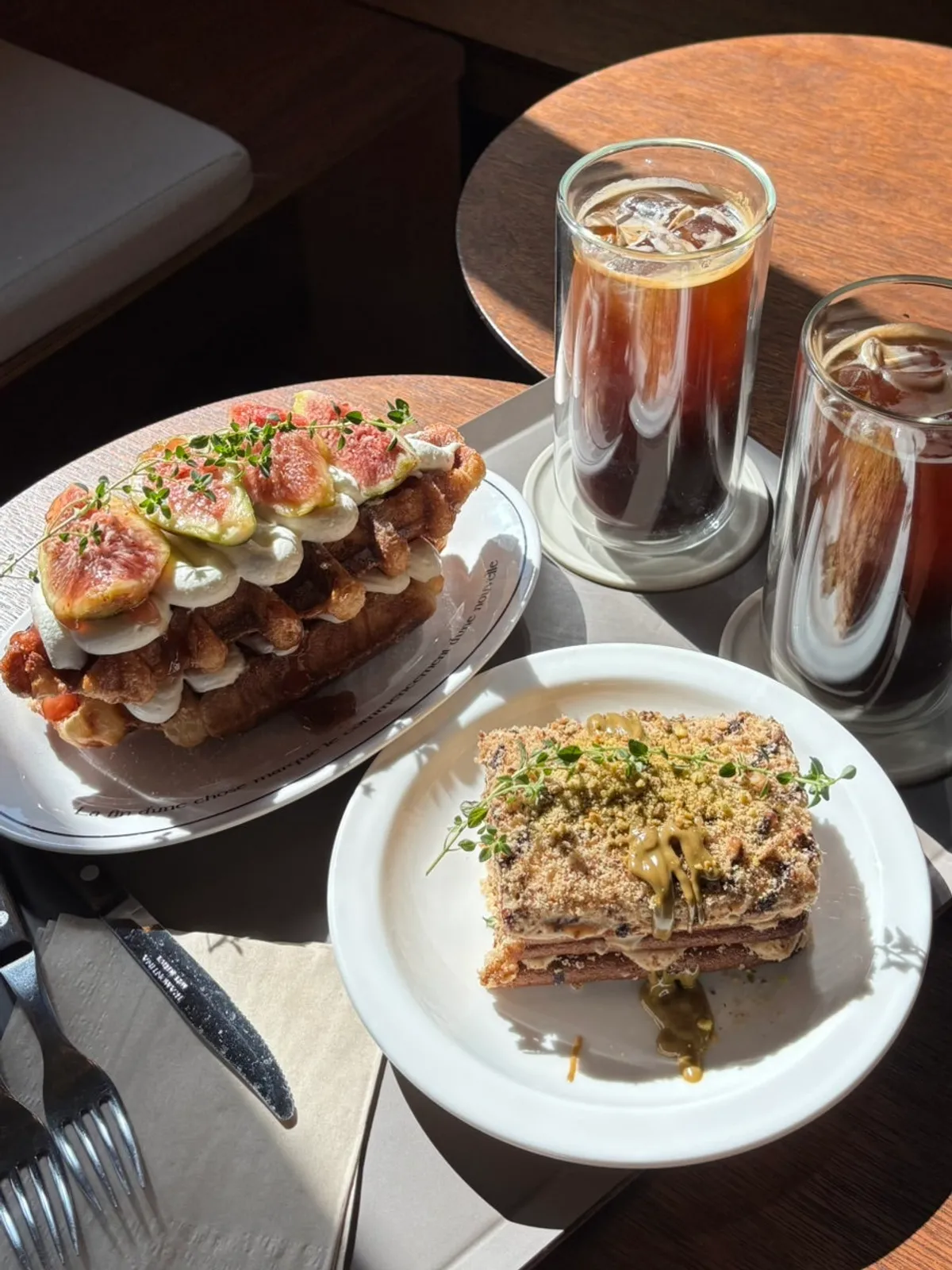 Desserts and coffee enjoyed at Biat Seongsu