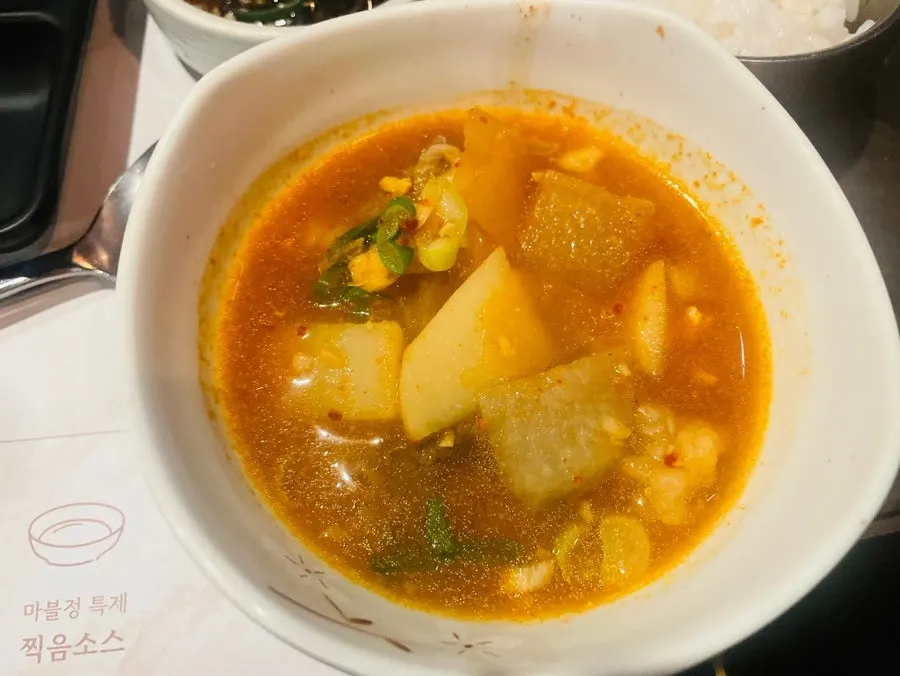 Doenjang-jjigae with potatoes and tofu