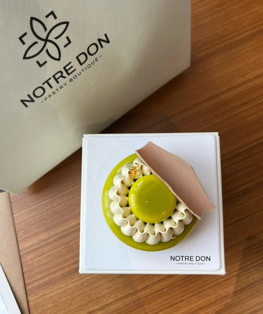 Notldun cake with the wrapping removed