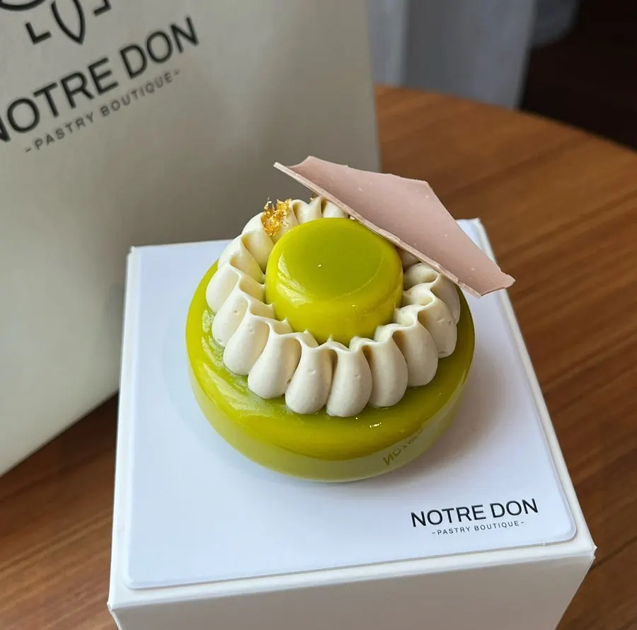 Close-up of a cake showing delicate decoration