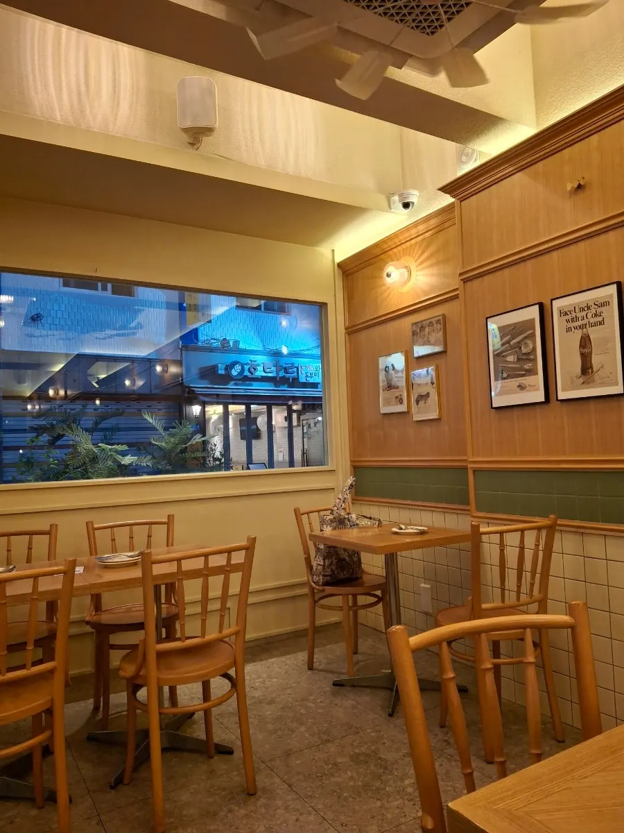 Wall with vintage props and framed pictures