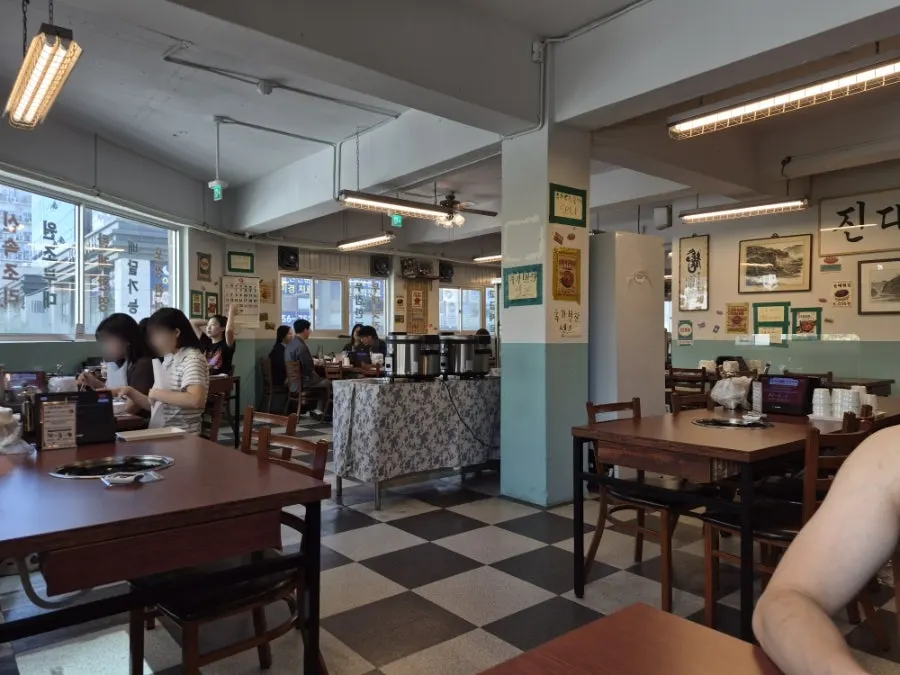 Retro-style interior of the restaurant