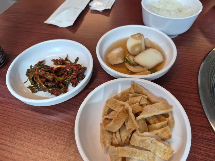 Fried odeng (fish cake) side dish, salty and savory