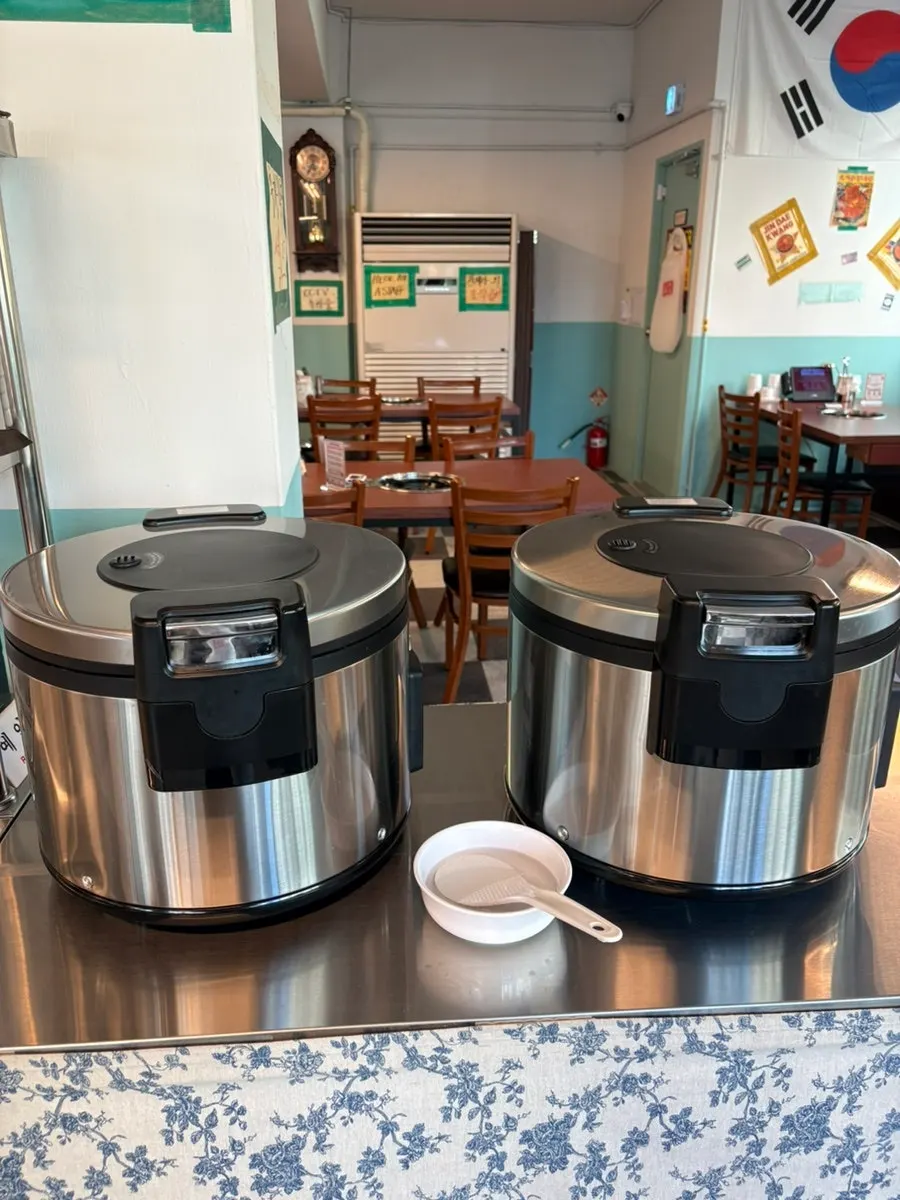 Side-dish self-service corner in the restaurant