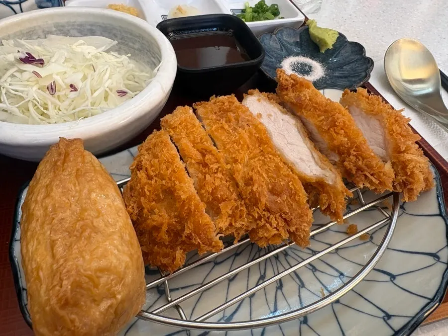 Tonkatsu with a crispy breaded coating