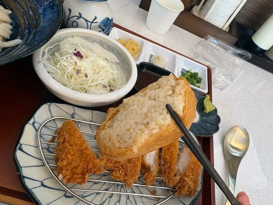 A large-sized inari sushi