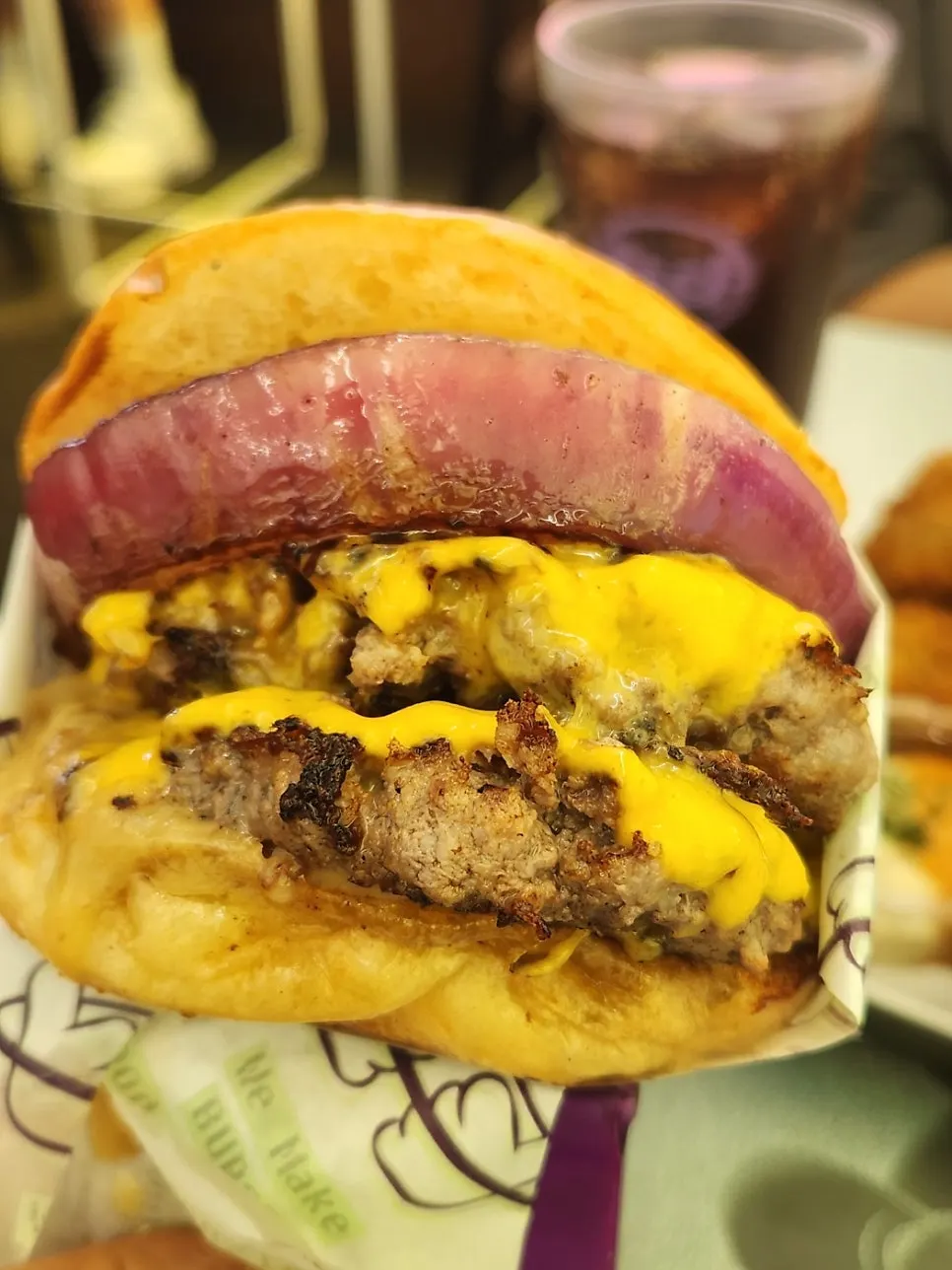 Double cheese burger menu