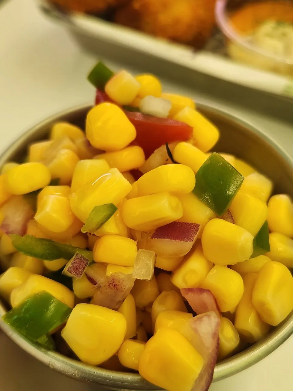 Corn salad with vegetables