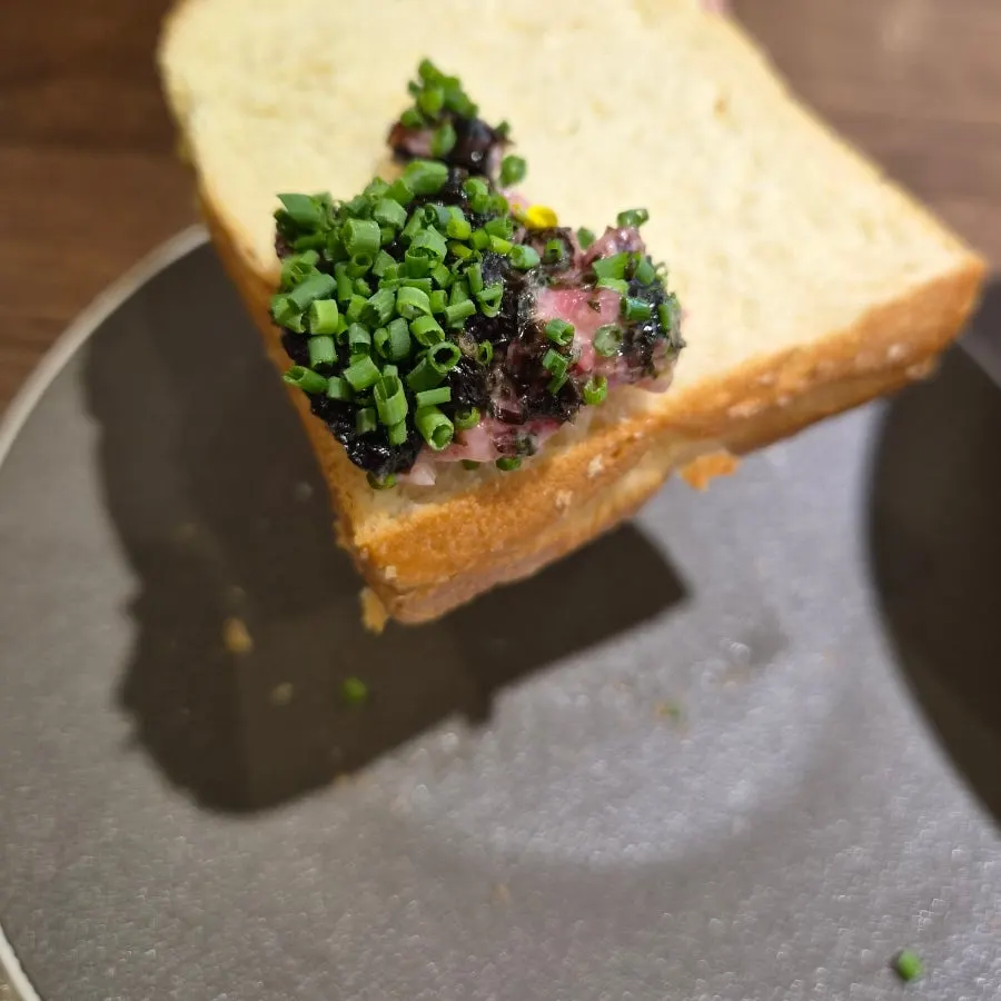 Beautifully presented beef tartare