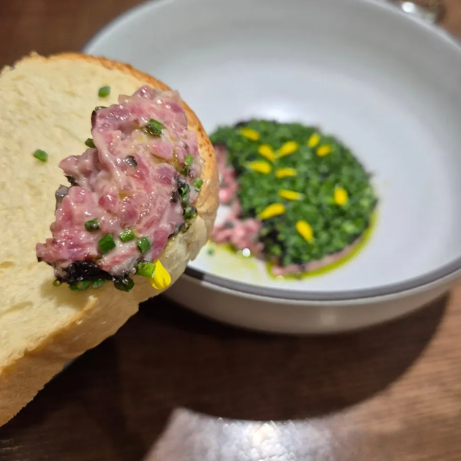 Tartare with added brioche