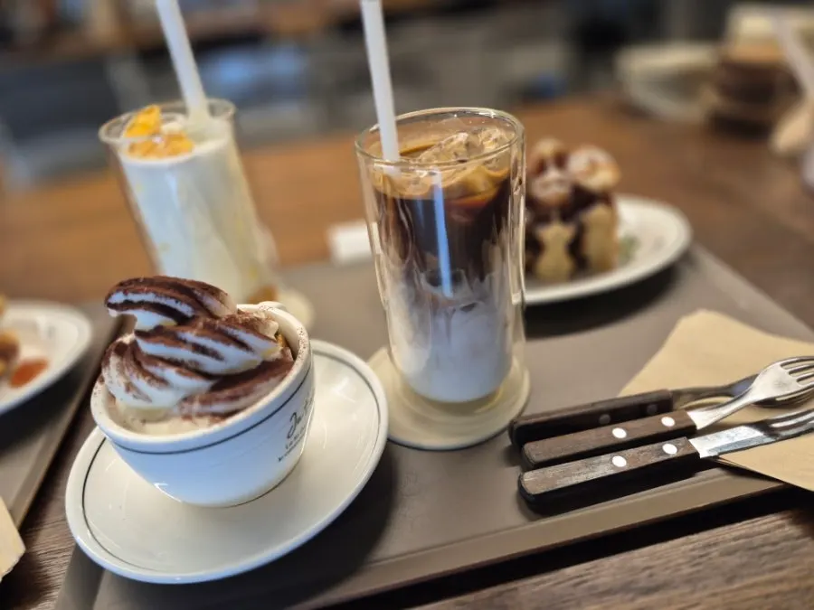 Ordered croffle and tiramisu affogato