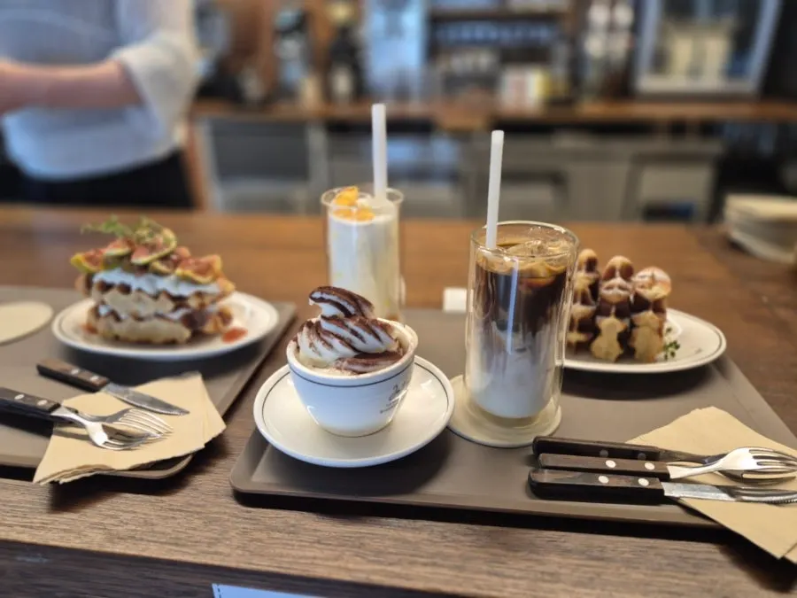Ordered croffle and tiramisu affogato