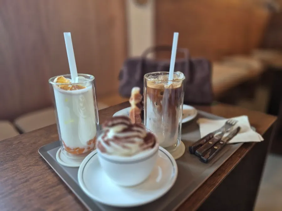 Ordered croffle and tiramisu affogato