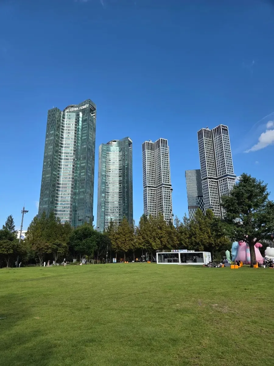 Seoul Forest walking path in early autumn