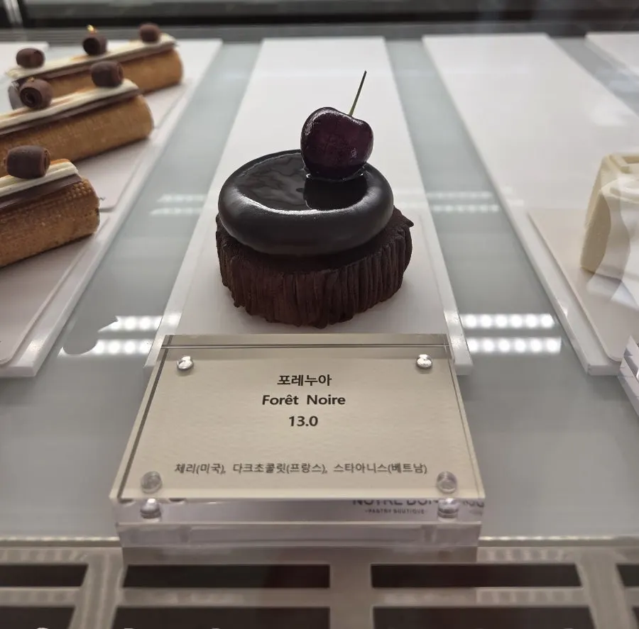 Display case with exquisite handmade cakes