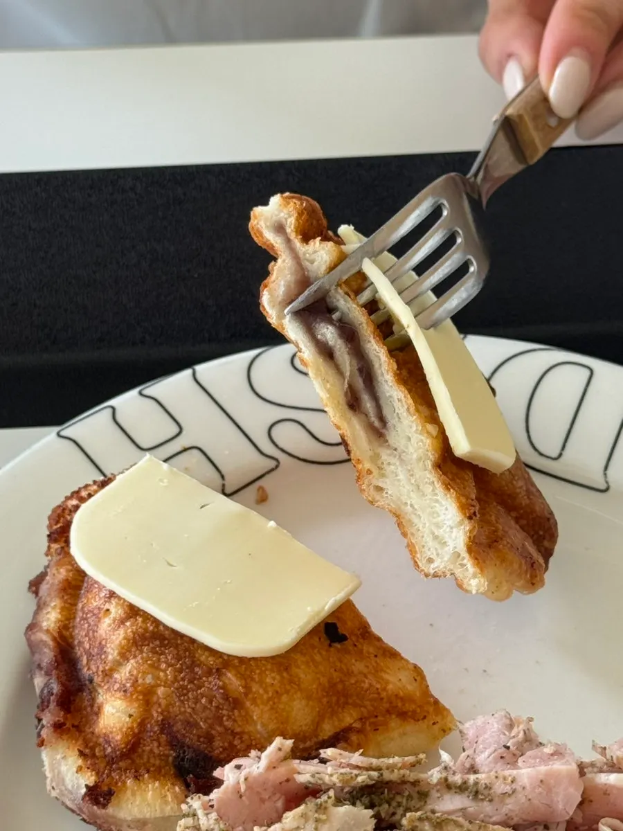 Plate of the red bean butter salted taiyaki served first