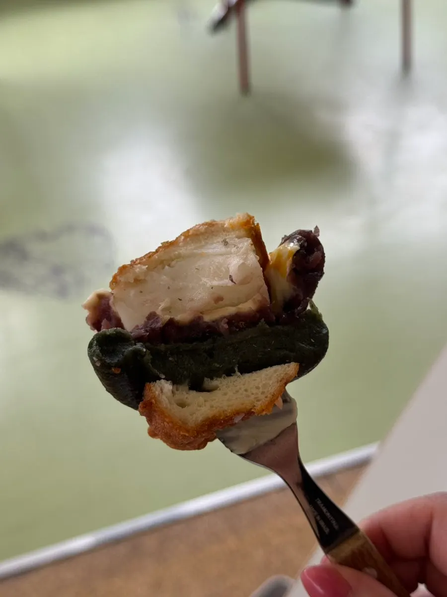 Mammoth chewy taiyaki filled with rice cake
