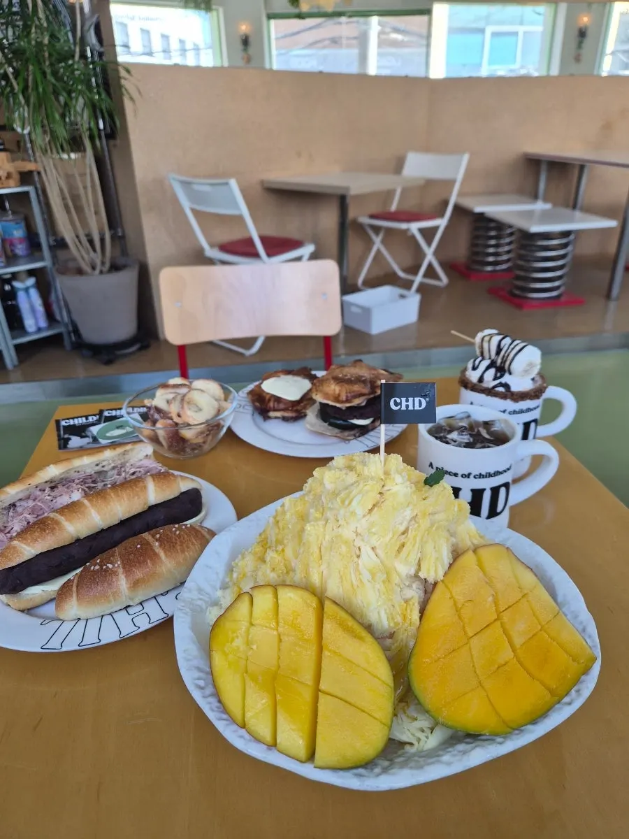 Childish's mango bingsu piled high with mango