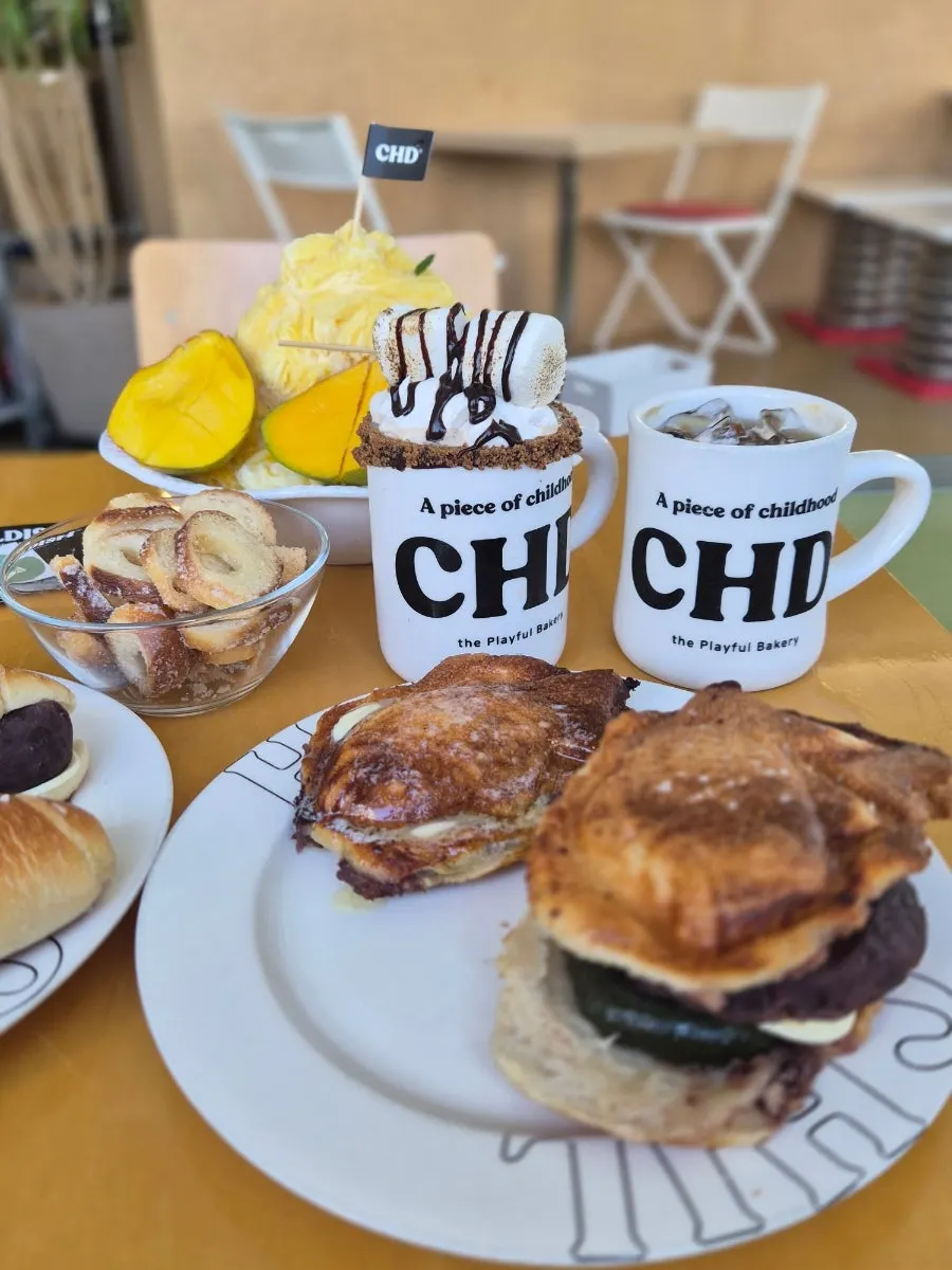 Childish menu items shared among friends