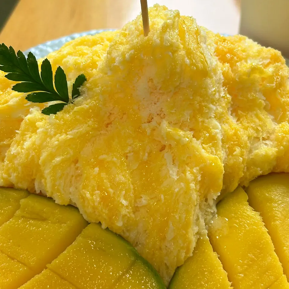 Full view of the large mango bingsu