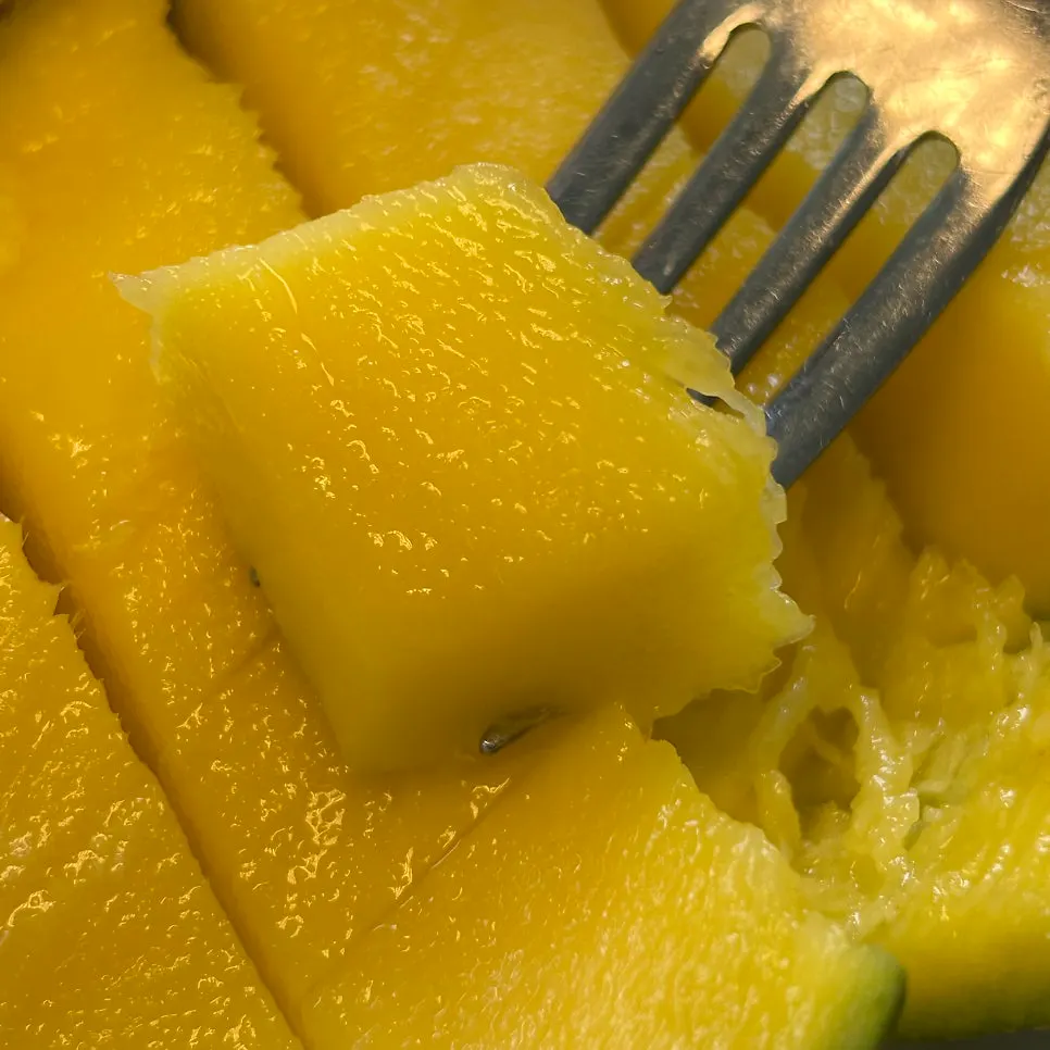 Close-up of well-ripened fresh mango