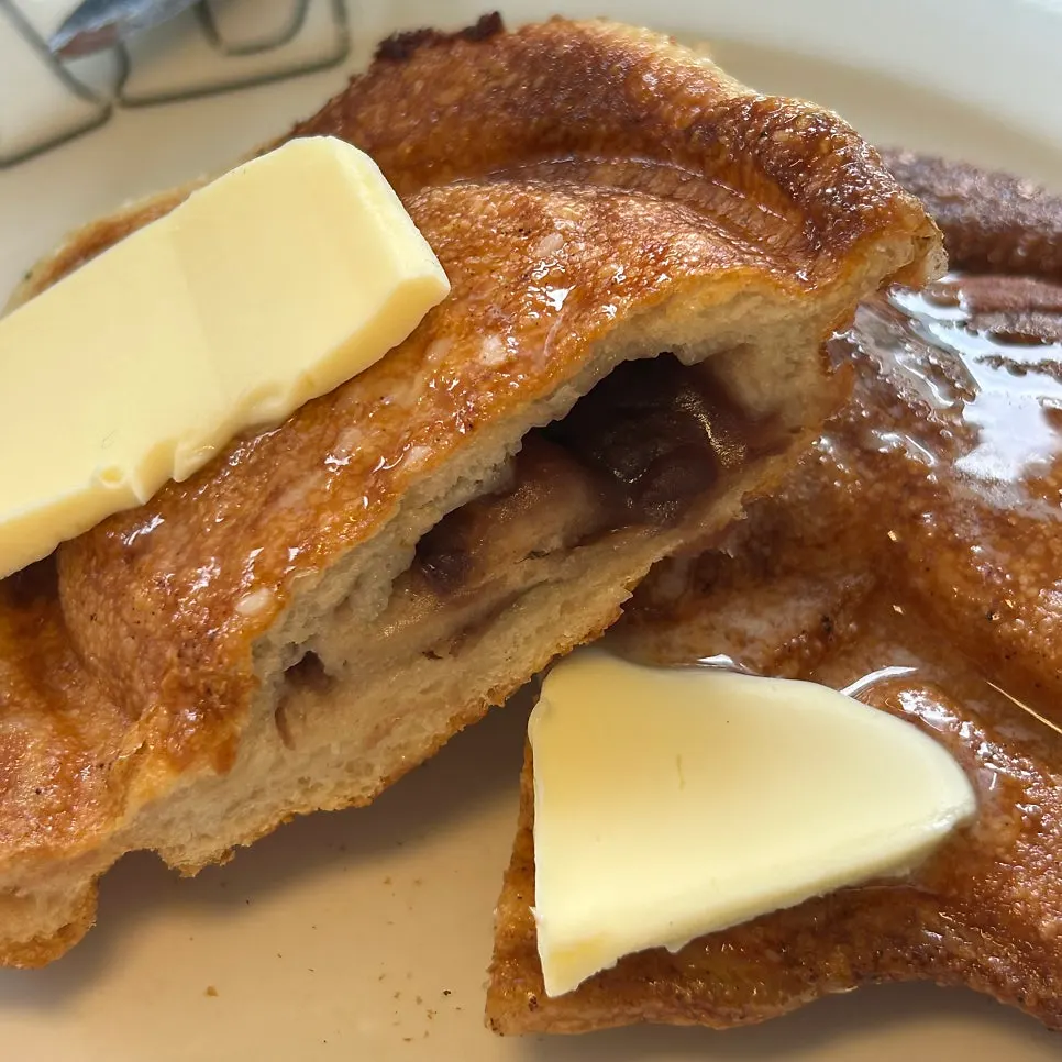 Close-up of the crispy exterior of salted taiyaki