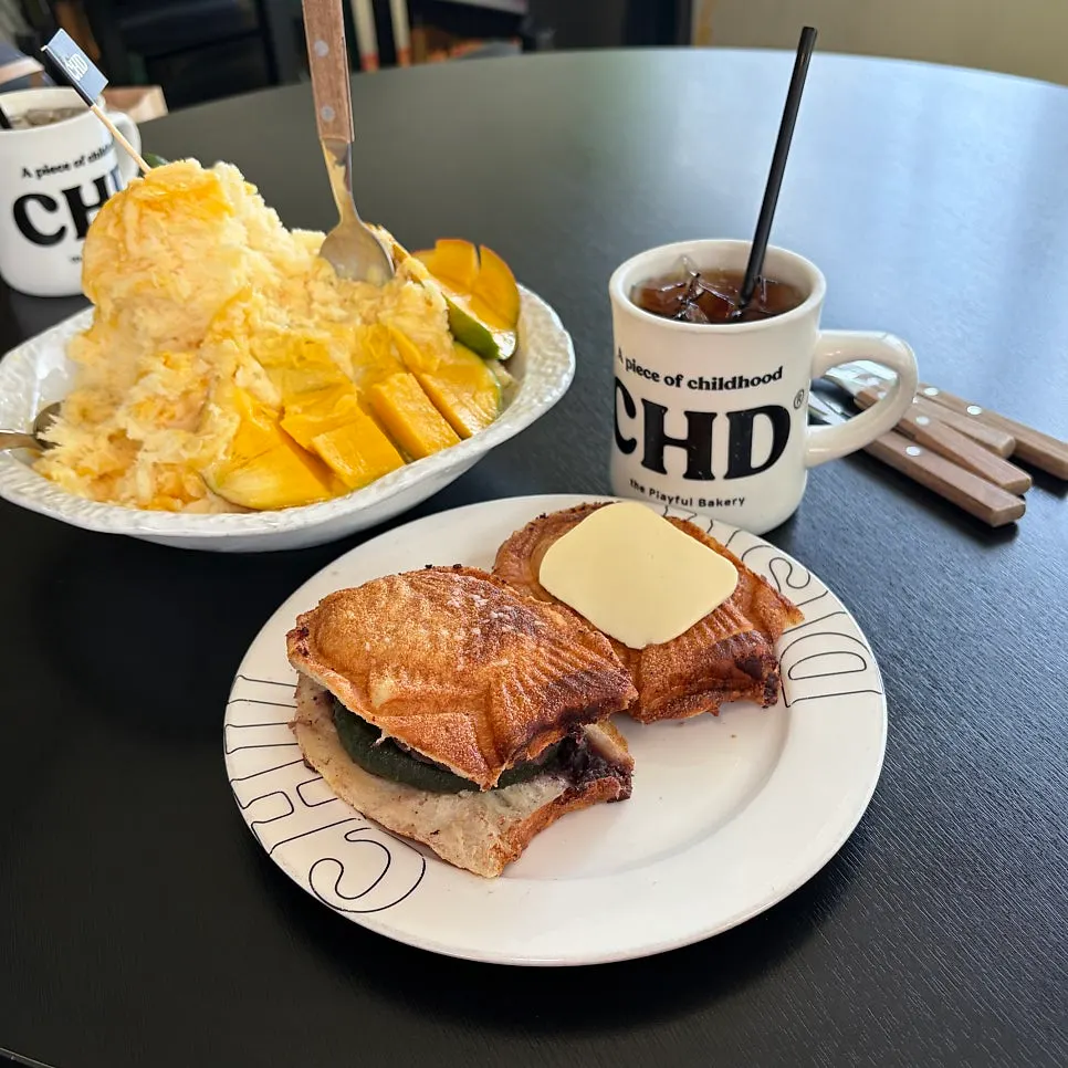 Freshly baked signature salted bread taiyaki at Childish