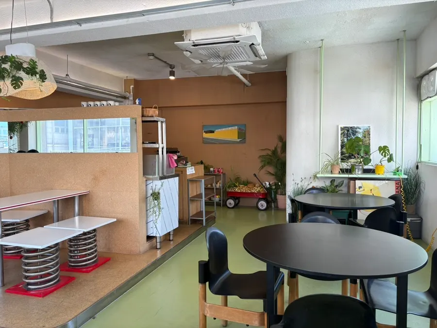 Seating at Childish extending toward the back