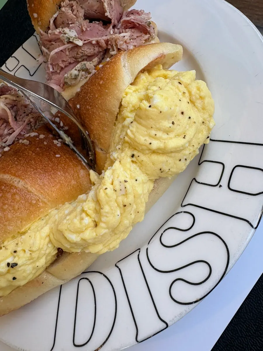 Salted bread sandwiches viewed from multiple angles