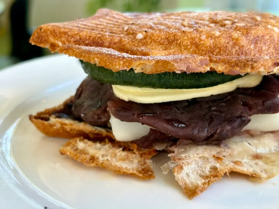 Mammoth chewy salted taiyaki on a plate