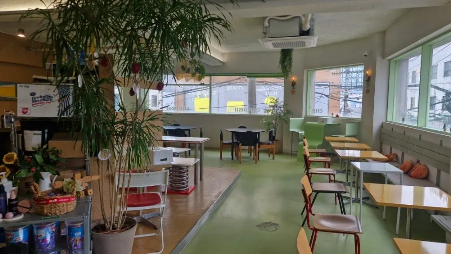 Spacious and cozy Childish café interior