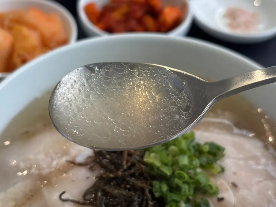 Clear broth with tender pork
