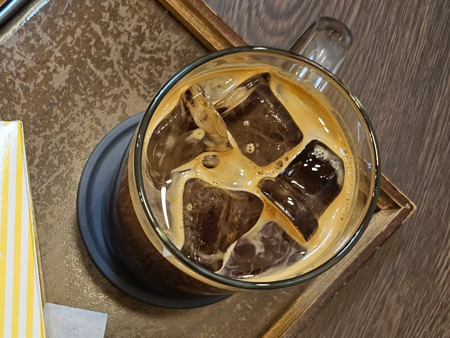 Iced Americano served with Bocado