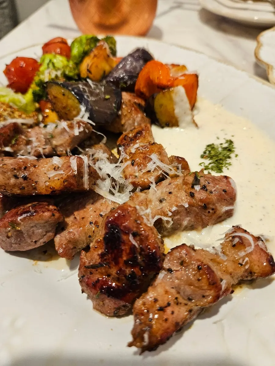 Close-up cross-section of the chapmoksal steak meat
