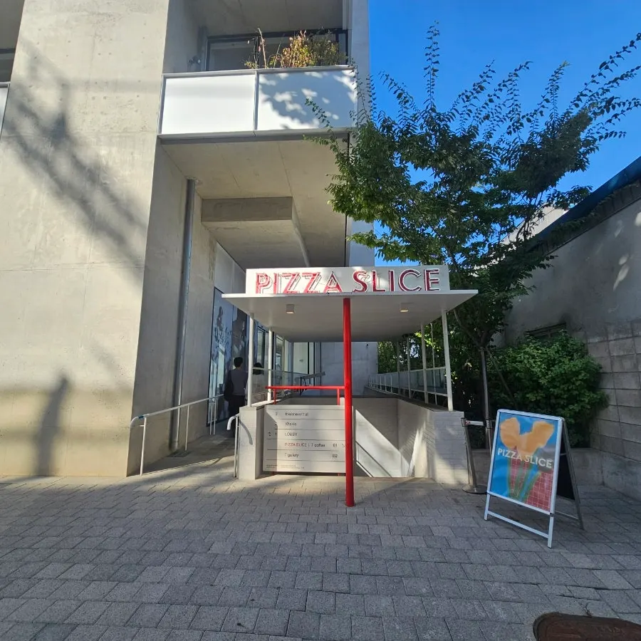 Exterior of the building housing T Coffee near Seongsu Station