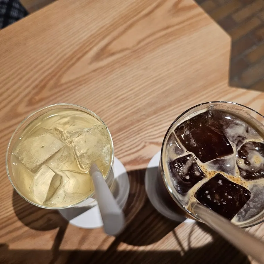 Close-up of a drink at T Coffee