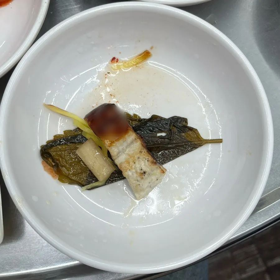 A piece of eel dipped in sauce