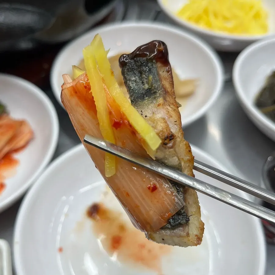 Eel grilled crispy on the outside