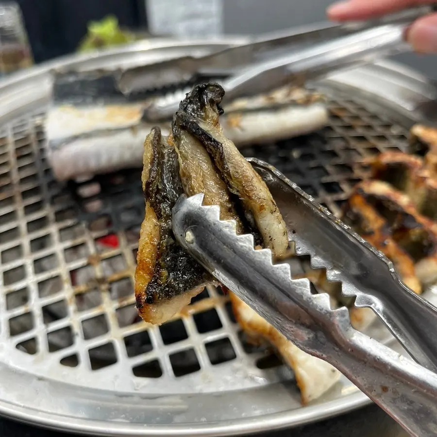 Ginger and eel scooped from the self-bar