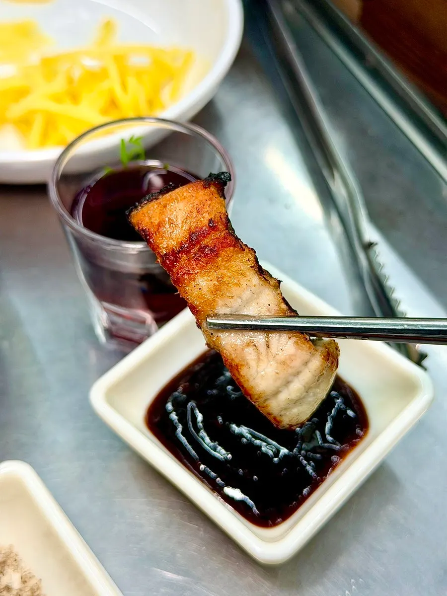 리필해 구운 오리목살 불판