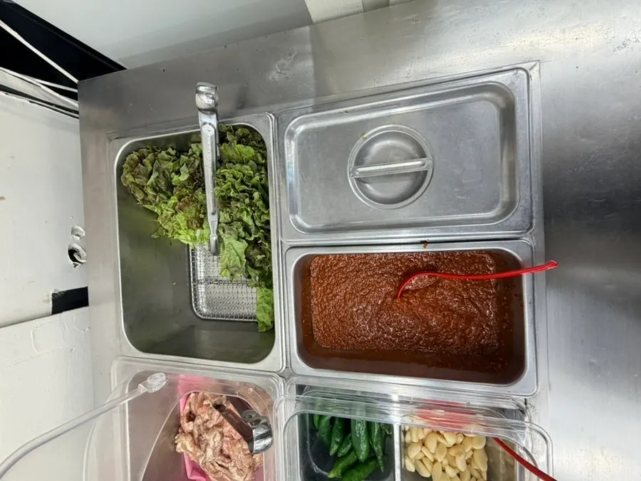 Vegetables and lettuce wraps from the unlimited refill bar