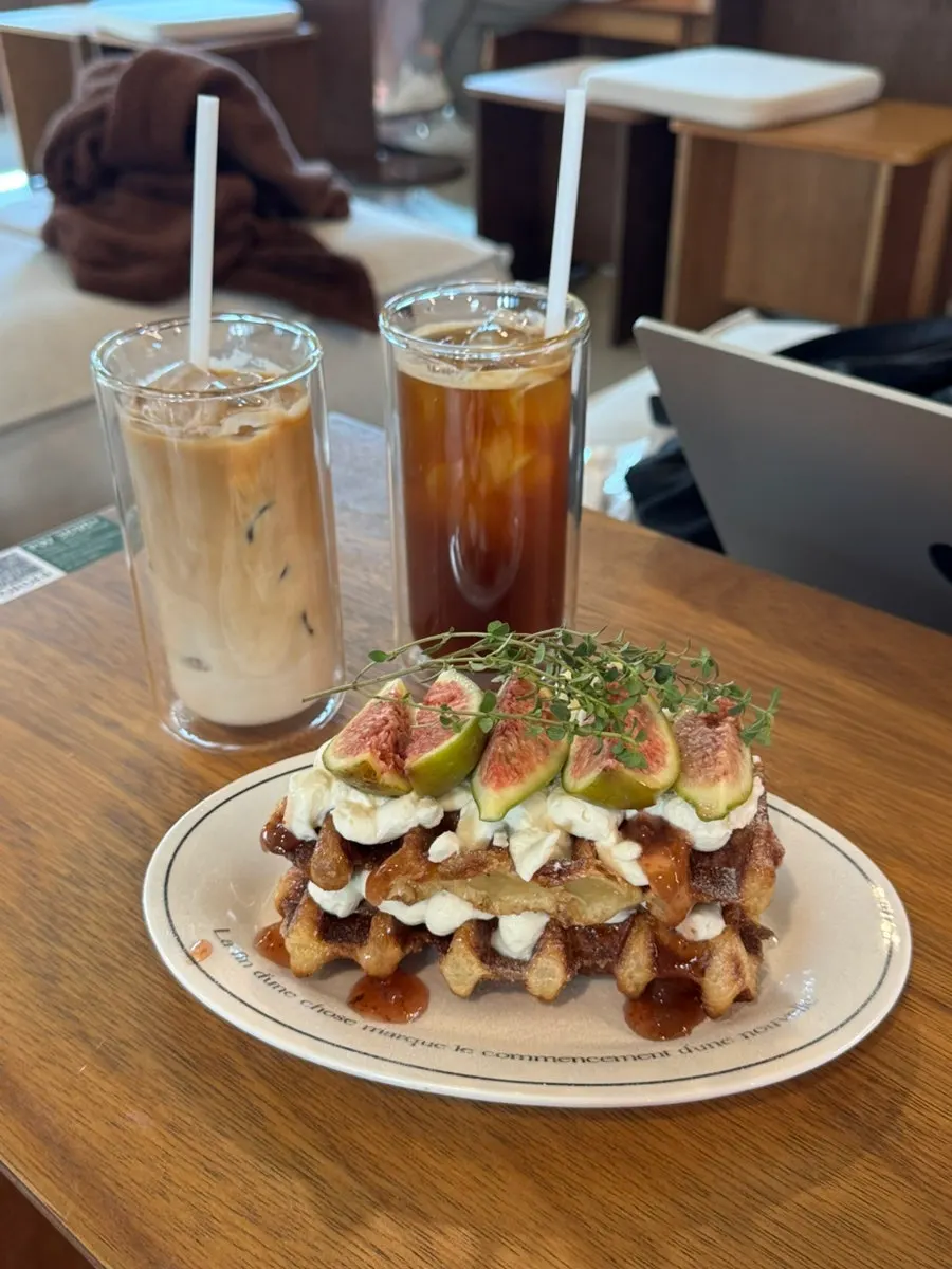Iced coffee ordered with dessert