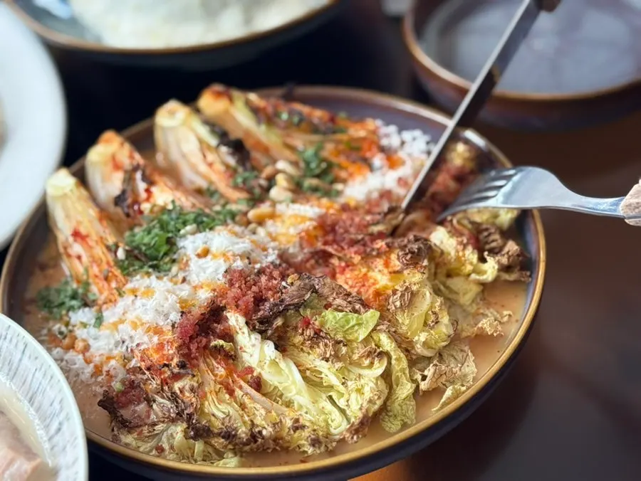 Barley risotto and tteokgalbi