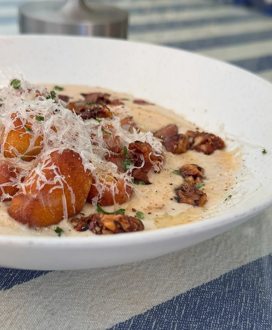 Gorgonzola gnocchi with truffle sauce